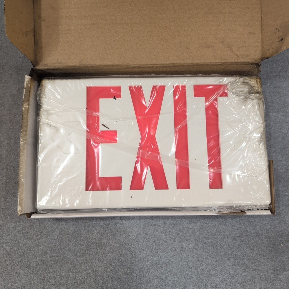 Sure-Lites LPX7 LED Emergency Exit Sign Red Green Polycarbonate Eaton NA307 - Picture 3 of 4